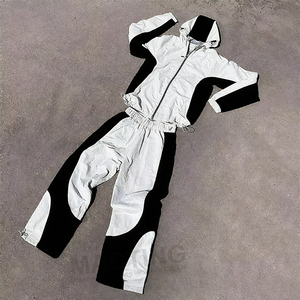 Custom Plain Streetwear 2 Pieces Sports <b>Running</b> Track Suit Nylon <b>Reflective</b> Windbreaker <b>Jackets</b> - Product Image 1