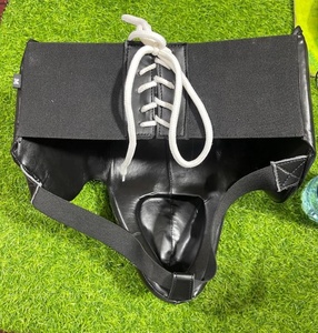 Protège-entrejambe Fly Boxing MMA en cuir véritable PU EVA écologique respirant, protection abdominale pour hommes, à lacets, taille élastique - Product Image 4
