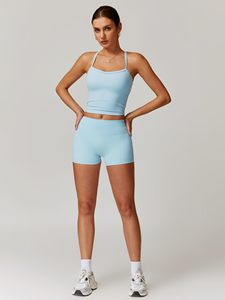New Latest Fashion Solid Color Fitness Wear Women <b>Yoga</b> <b>Set</b> Custom Design Printed Two Piece <b>Yoga</b> <b>Set</b> Sports Bra And Shorts <b>Sets</b> - Product Image 1