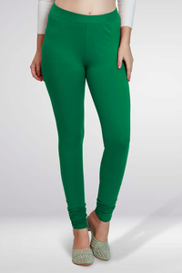 Leggings Verdes de Algodón para Mujer, Cintura Alta, Elásticos, Ajustados, Cómodos, Casuales, para Uso Diario - Product Image 4