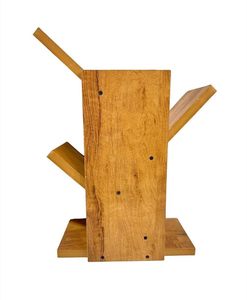 Wooden <b>Tree</b> Shape Five-Tier Modern Non-Folding <b>Bookshelf</b> Storage Rack for Living Room - Product Image 2