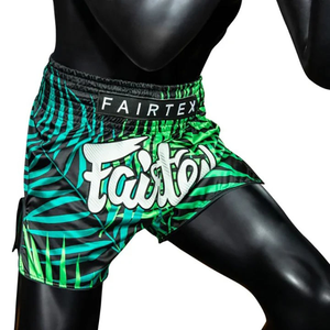 Customized Fairtex Boxing Muay Thai Shorts Custom Logo Bjj Best Muay Thai Shorts Leave Printed Comfortable Satin Boxing Shorts - Product Image 3