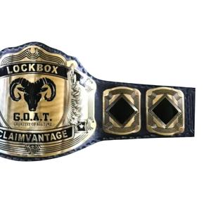 เข็มขัดแชมป์ Lockbox G.O.A.T. Claimvantage แบบสั่งทำพิเศษ เข็มขัดแชมป์มวยปล้ำคุณภาพสูง ถ้วยรางวัลกีฬาสุดหรู - Product Image 4