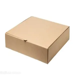 صندوق بيتزا للاستخدام مرة واحدة من ورق الكرافت صندوق كعك مخصص صندوق تعبئة بيتزا بشعار مخصص