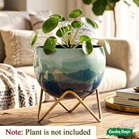 Pot Bunga Logam Modern dengan Stand untuk Kantor, Kamar Tidur, Ruang Tamu, Meja Makan, Dekorasi Estetis, Hadiah Pindah Rumah dengan Harga Terbaik