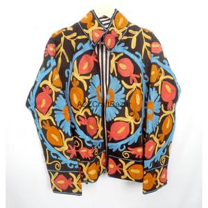 Handmade Women's Embroidered Cotrise Nonwoven Jacket Regular Length Winter <b>Coat</b> with Eco-Friendly Features and Cotton Lining - Product Image 1