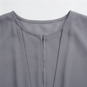 Robe de prière musulmane pour femmes, ensemble deux pièces décontracté d'été avec nœud, caftan, hijab, vêtements islamiques de haute qualité, ensembles bicolores - Product Image 4