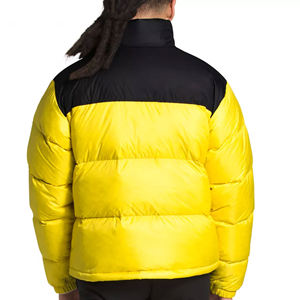 Plus Size Unisex the Custom Puffer Jacket Black and Orange <b>Colour</b> Jacket Breathable Men's Custom Puffer Jacket Men - Product Image 3