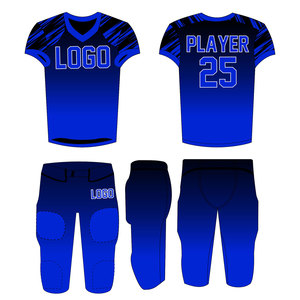 Uniformes de football américain pour hommes de qualité supérieure, designs personnalisés, impression numérique, ensemble d'uniformes d'équipe, logo brodé, 100% polyester - Product Image 1