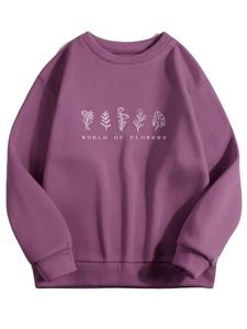 Fabricant vérifié Vêtements 450 Gsm Vêtements pour femmes Logo personnalisé imprimé Sweat-shirt à épaules tombantes - Product Image 3