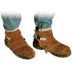 Cubrebotas de Soldadura de Cuero Vacuno de Alta Calidad para Seguridad Industrial, Protectores de Soldador, Protección contra Fuego para Bomberos - Product Image 1
