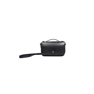 Sac fourre-tout noir en cuir véritable texturé, sac à bandoulière minimaliste pour femme, idéal pour le quotidien - Product Image 1