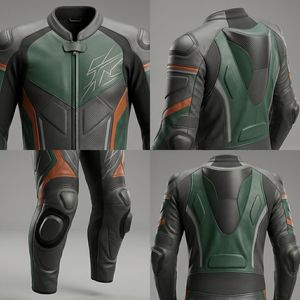 Combinaison de moto professionnelle en cuir une pièce, homologuée CE, équipement de protection respirant pour la course sur circuit - Product Image 5