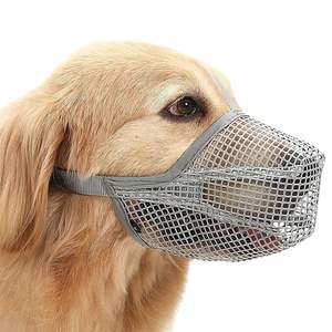 Bozal Ajustable de Malla Suave para Mascotas, Cubre Boca Transpirable para Perros con Correa para Cuello y Frente para Entrenamiento y Comportamiento - Product Image 6