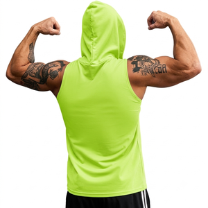 Hoodie sans manches personnalisé pour homme, en coton, pour la remise en forme, l'entraînement sportif, vêtements de sport, OEM, ODM, marque privée, fabricant, fournisseur en gros - Product Image 4