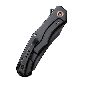 Couteaux pliants avec manche ergonomique noir, lame en acier inoxydable, design portable de poche pour la randonnée, le camping et les activités de plein air - Product Image 4