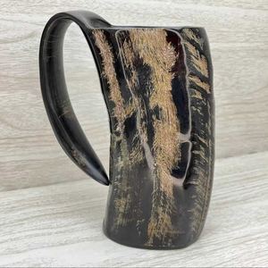 Chope à bière en corne de buffle naturelle de qualité supérieure avec finition polie, tasse à boire traditionnelle pour cadeaux, logo personnalisable - Product Image 4