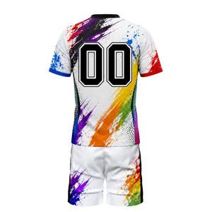 ชุดวอลเลย์บอลสีแดงขาวแบบซับลิเมชั่น เสื้อและกางเกงขาสั้น ชุดกีฬาแขนสั้นสำหรับทีม เสื้อผ้าสำหรับนักกีฬา - Product Image 3
