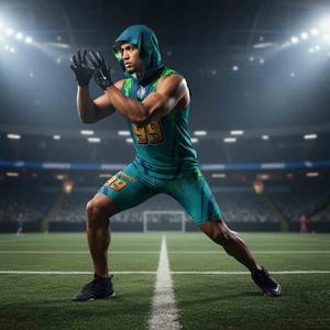 <b>Cheap</b> Rate Custom 7v7 <b>Football</b> Uniforms for Adult Team Heat-Transfer Printing Short Sleeve 100% Polyester Breathable Quick Dry - Product Image 4