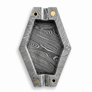 Jexmoo Custom Handmade Damascus Steel Premium Metal Smoking Pipe with Leather Sheath & Decorative Ashtray <b>Stand</b> Set Perfect Gift - Product Image 5