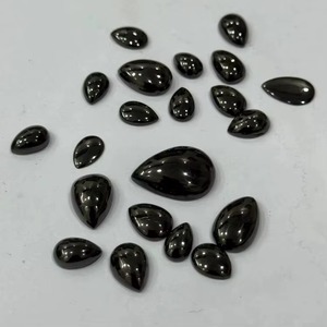 Shungite russe naturelle, cabochon en forme de poire, shungite riche en carbone, pierre précieuse de taille libre, non traitée, vente en gros, pierre pour bijoux de qualité supérieure - Product Image 1