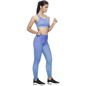 Conjunto deportivo sin costuras de cintura alta para mujer, cómodo conjunto de 2 piezas de leggings y sujetador de yoga con diseño y talla personalizados. - Product Image 3
