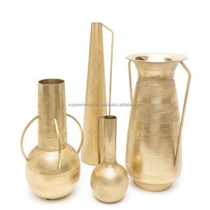 Stylish Contemporary Metal Flower <b>Vase</b> Ideal For Decorative Placement With Sleek Shape And Strong Material - Product Image 1