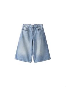 Distressed Dark <b>Washed</b> Cotton Denim Shorts Men Vintage Fashion Jeans Breathable Mid Waist Custom Jorts Baggy Summer Streetwear - Product Image 1