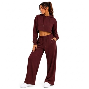 Womens Comfortable Matching Clothing Set Cozy Long Sleeve Sweatshirt And Relaxed Pants For Everyday Wear - Product Image 1
