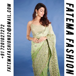 NEW BOLLYWOOD INDIAN PAKISTANI STYLE FANCY LEHENGHA CUM SAREE SEQUENCE EMBROIDERED WORK CHOLI Lightweight Soft Georgette Heavy - Product Image 2