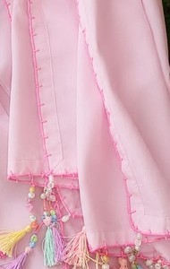 Chal de Popelina de Algodón Bordado con Flores Rosas para Mujer, Estilo Étnico Tradicional, para Uso Diario en Primavera y Verano - Product Image 3
