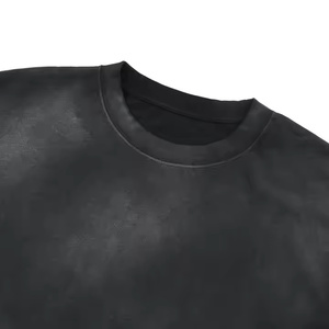 Camiseta de algodón de manga corta con cuello redondo para hombre, corte regular, estilo casual, color liso, tejido de punto. - Product Image 3