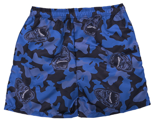 Custom Blue <b>Black</b> Camo Sublimation Shorts Men’s 100% Polyester Drawstring Elastic Waist Casual Sports Shorts - Product Image 3