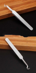 Stainless Steel Blackhead Tweezers Blackhead Remover <b>Extractor</b> Tool - Product Image 4