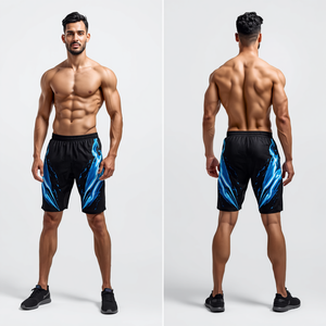 Pantalones Cortos Deportivos con Estampado Puff, Diseño Personalizado, Precio de Mayoreo, para Hombre, Ropa Deportiva Informal para Fitness - Product Image 2
