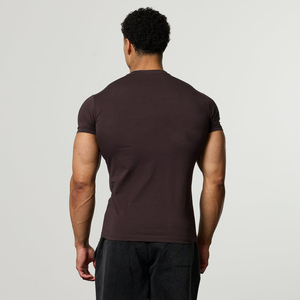 Men's Slim Fit Solid Color O-Neck Short Sleeve Jersey <b>T</b>-<b>Shirt</b> Casual Knitted Top - Product Image 4