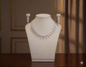 Conjunto de Collar de Lujo para Mujer en Latón Real con Detalles Intrincados y Acabado Duradero para Novias y Grandes Ocasiones - Product Image 4