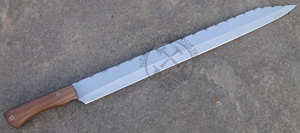 Couteau Viking Seax en acier à haute teneur en carbone forgé à la main, lame de 18 pouces, manche en bois de noyer ambidextre, finition polie, couteau sax médiéval - Product Image 6