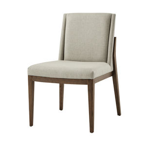Silla de Comedor Escandinava Moderna de Madera de Haya con Tapicería de Lino para Hotel, Apartamento, Hogar y Oficina - Product Image 1