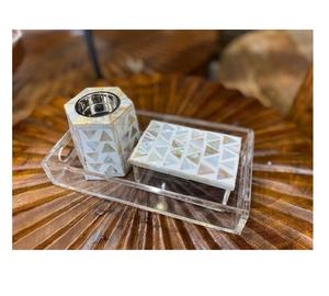 2026 Meilleure vente qualité artisanat acrylique plateau Mubkhar coffret luxe arabe Bakhoor brûleur d'encens de l'inde par - Product Image 3