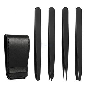 Juego de Pinzas para Cejas de Acero Inoxidable Verde Duradero con Punta Inclinada y Plana, Accesorios de Belleza y Cuidado Personal de Precisión - Product Image 2