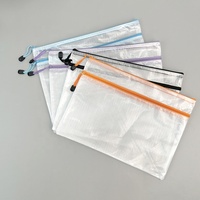 Organizador de carpetas A4, bolsa de malla con cremallera, bolsa para documentos, carpetas de archivos con cremallera impermeables, suministros escolares y de oficina, estuche para lápices, bolsas de almacenamiento