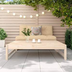 Repose-pieds de jardin en bois de pin massif, accessoire de mobilier de patio - Product Image 3