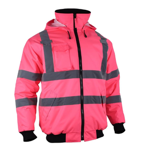 Chaqueta de Seguridad Ecológica de Tela de Poliéster Reciclado con Tiras Reflectantes de Alta Visibilidad, Ropa de Trabajo de Energía Limpia Verde - Product Image 1