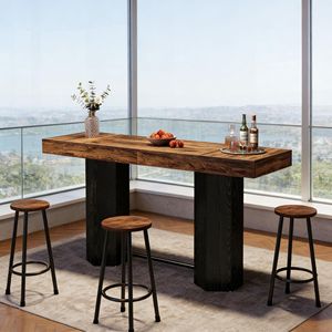 Tavolo da Bar Robusto con Base Stabile per Uso Domestico - Tavoli da Bar - Product Image 4