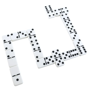 Resin Craft Dominoes <b>dice</b> Color 28 Piece Aluminum Alloy Portable Domino Game <b>Set</b> for Family Fun Time - Product Image 4