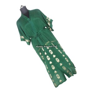 KL006 Kimono Sari Vintage para Mujer, Primavera, Invierno, Otoño 2026, Manga Larga, Elegante, Multicolor, Secado Rápido, Ropa de Playa, Seda - Product Image 5