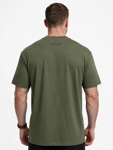 Oneten Apparel Men's <b>Olive</b> <b>Green</b> Short Sleeve O-Neck <b>T</b>-<b>Shirt</b> Casual Letter Print Tee - Product Image 6