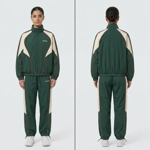 Unisex Camo Print Windbreaker <b>Tracksuit</b> - Full Zip Sports Suit for Outdoor, Custom Printed - Product Image 1