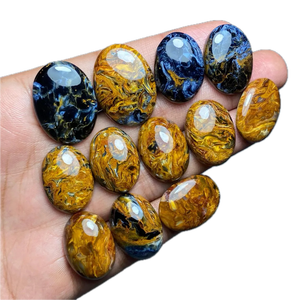 Premium High Quality Natural Blue Brown Golden Pietersite Cabochon Loose Gemstone For Jewelry Loose <b>Stone</b> Selected Each Piece - Product Image 5